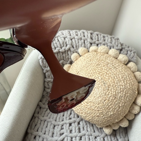 Amina Muaddi Burgundy Heels - Picture 12 of 12